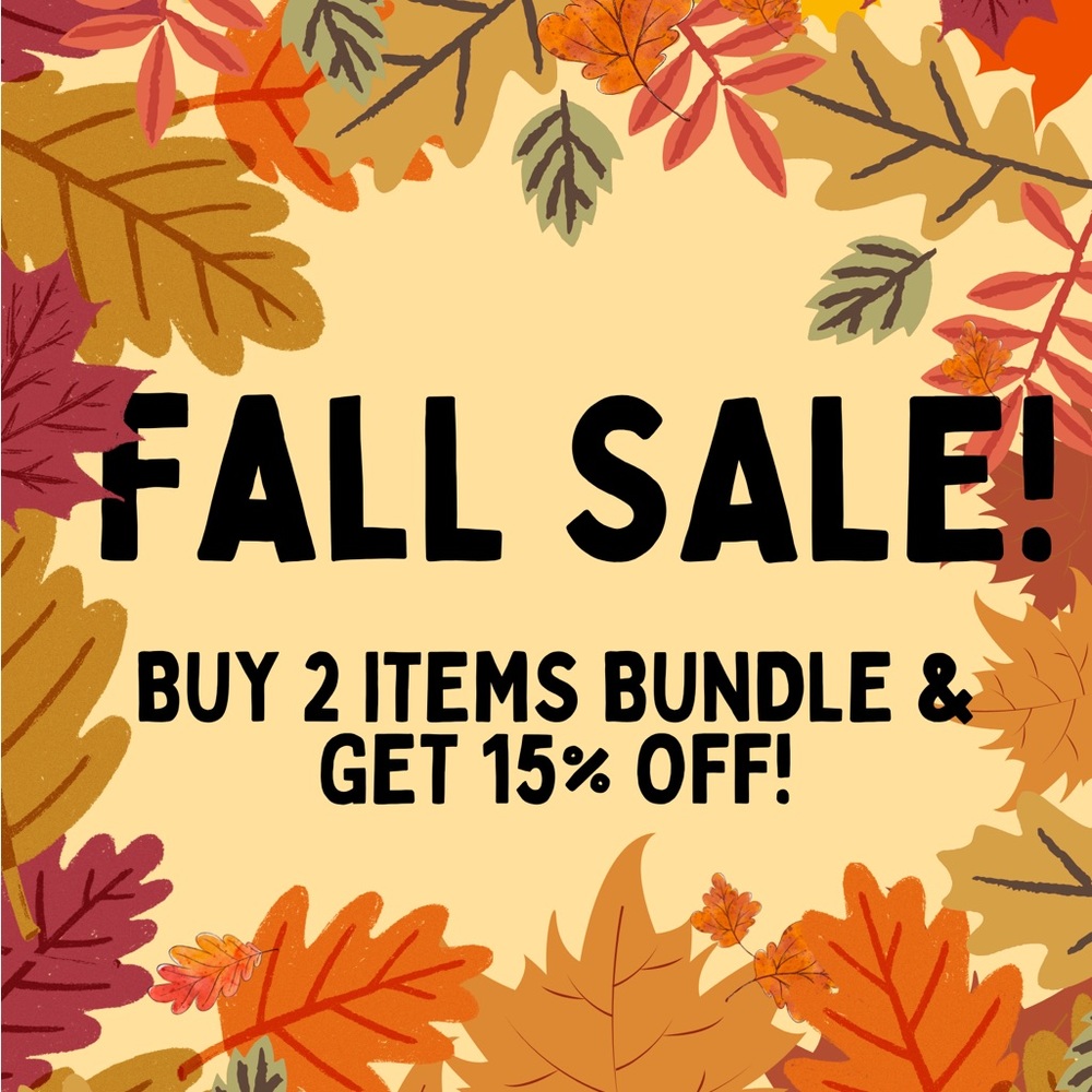 BUY 2 ITEMS BUNDLE & GET 15% OFF!